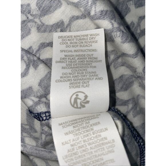 Boden Dress Size 10L Birds Blue Sleeveless Sheath Pockets Modal Blend - Picture 8 of 8